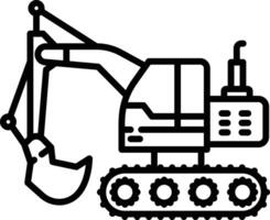 excavatrice contour illustration vecteur