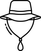 Soleil chapeau contour illustration vecteur