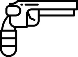 pistolet contour illustration vecteur