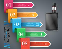 Cigarette nuisible, vipère, fumée, infographie professionnelle. vecteur