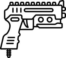 pistolet contour illustration vecteur