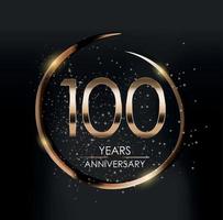 logo modèle 100 ans anniversaire vector illustration