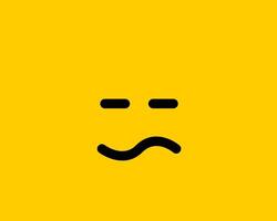 emoji sourire icône symbole sur Jaune Contexte. smiley visage dessin animé personnage fond d'écran. vecteur