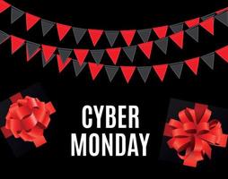 Cyber Monday vente traite modèle de conception illustration vectorielle vecteur