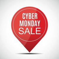 Cyber Monday vente traite modèle de conception illustration vectorielle vecteur