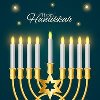 joyeux hanukkah, fond de vacances juives. illustration vectorielle. Hanoucca est le nom de la fête juive vecteur