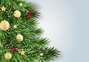 vacances abstraites nouvel an et joyeux noël fond avec arbre de noël réaliste. illustration vectorielle