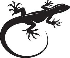 silhouette de cornu lézards, plein corps noir et blanc clipart vecteur