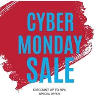 Cyber Monday vente traite modèle de conception illustration vectorielle vecteur