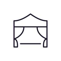 camping tente isolé Facile symbole pour sites Internet et applications vecteur