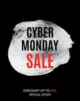 Cyber Monday vente traite modèle de conception illustration vectorielle vecteur