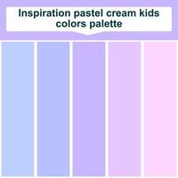 inspiration pastel crème des gamins couleurs palette. 5 ensemble Couleur palette. magnifique Couleur palette vecteur