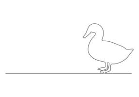 canard continu un ligne dessin prime illustration vecteur