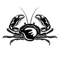 silhouette de crabe. Fruit de mer magasin logo, enseigne, restaurant menu, poisson marché, bannière, affiche conception modèle vecteur