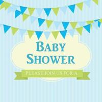 illustration vectorielle d'invitation de douche de bébé vecteur