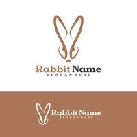 lapin logo modèle, Créatif lapin tête logo conception concepts vecteur