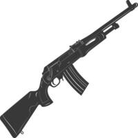 silhouette fusil à pompe pistolet militaire arme noir Couleur seulement vecteur