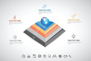 étape infographie modèle pour entreprise. vecteur