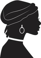 noir aux femmes histoire mois. côté vue silhouette de aux femmes diriger. plat style illustration vecteur