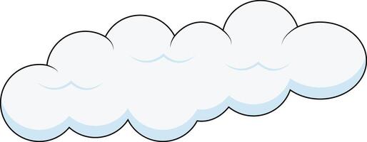 dessin animé duveteux blanc des nuages sur blanc Contexte. illustration conception. vecteur