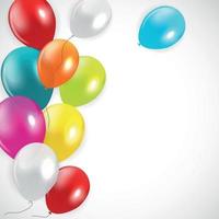 Brillant joyeux anniversaire ballons background vector illustration