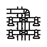 ventilation conduits ligne icône illustration vecteur