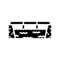 faisceau pont glyphe icône illustration vecteur
