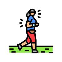 le jogging personnes âgées loisir Couleur icône illustration vecteur