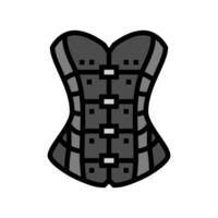 corsets Goth sous-culture Couleur icône illustration vecteur