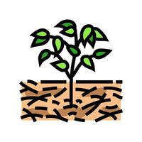 paillage Urbain jardinage Couleur icône illustration vecteur
