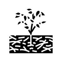 paillage Urbain jardinage glyphe icône illustration vecteur