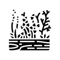 herbes Urbain jardinage glyphe icône illustration vecteur