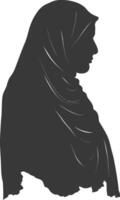 silhouette hijab symbole noir Couleur seulement vecteur