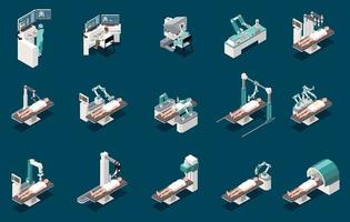 ensemble d'icônes de chirurgie robotique vecteur