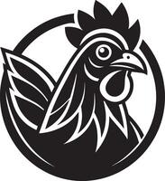 illustration de une poulet logo illustration isolé sur blanc Contexte vecteur