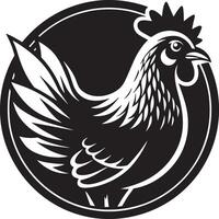 illustration de une poulet logo illustration isolé sur blanc Contexte vecteur