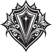 luxe logo conception illustration noir et blanc vecteur