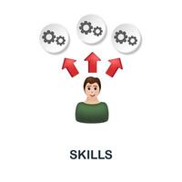 compétences icône. 3d illustration de personnel productivité collection. Créatif compétences 3d icône pour la toile conception, modèles, infographie et plus vecteur