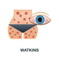 watkins icône. 3d illustration de maladies collection. Créatif watkins 3d icône pour la toile conception, modèles, infographie et plus vecteur