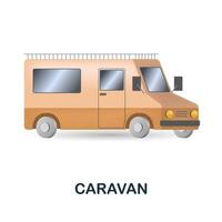 caravane icône. 3d illustration de Extérieur des loisirs collection. Créatif caravane 3d icône pour la toile conception, modèles, infographie et plus vecteur