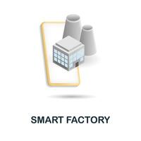 intelligent usine icône. 3d illustration de numérisation collection. Créatif intelligent usine 3d icône pour la toile conception, modèles, infographie et plus vecteur