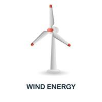 vent énergie icône. 3d illustration de global chauffage collection. Créatif vent énergie 3d icône pour la toile conception, modèles, infographie et plus vecteur