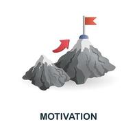 motivation icône. 3d illustration de Humain productivité collection. Créatif motivation 3d icône pour la toile conception, modèles, infographie et plus vecteur