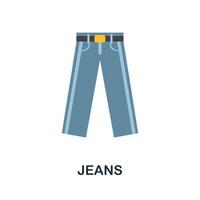 jeans plat icône. Couleur Facile élément de vêtements collection. Créatif jeans icône pour la toile conception, modèles, infographie et plus vecteur