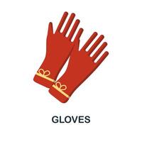 gants plat icône. Couleur Facile élément de vêtements collection. Créatif gants icône pour la toile conception, modèles, infographie et plus vecteur