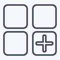 icône application. en relation à bouton Télécharger symbole. ligne style. Facile conception illustration vecteur