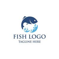 poisson logo conception modèle illustration avec Créatif idée vecteur