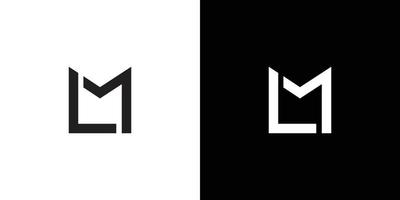 création de logo initiales lettre lm moderne et élégante vecteur