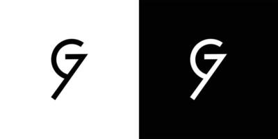 création de logo initiales lettre g7 moderne et élégante vecteur