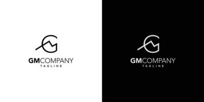 création de logo lettre gm initiales moderne et élégante vecteur